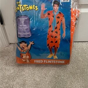 Fred Flintstone Mens Costume - Orange and Black